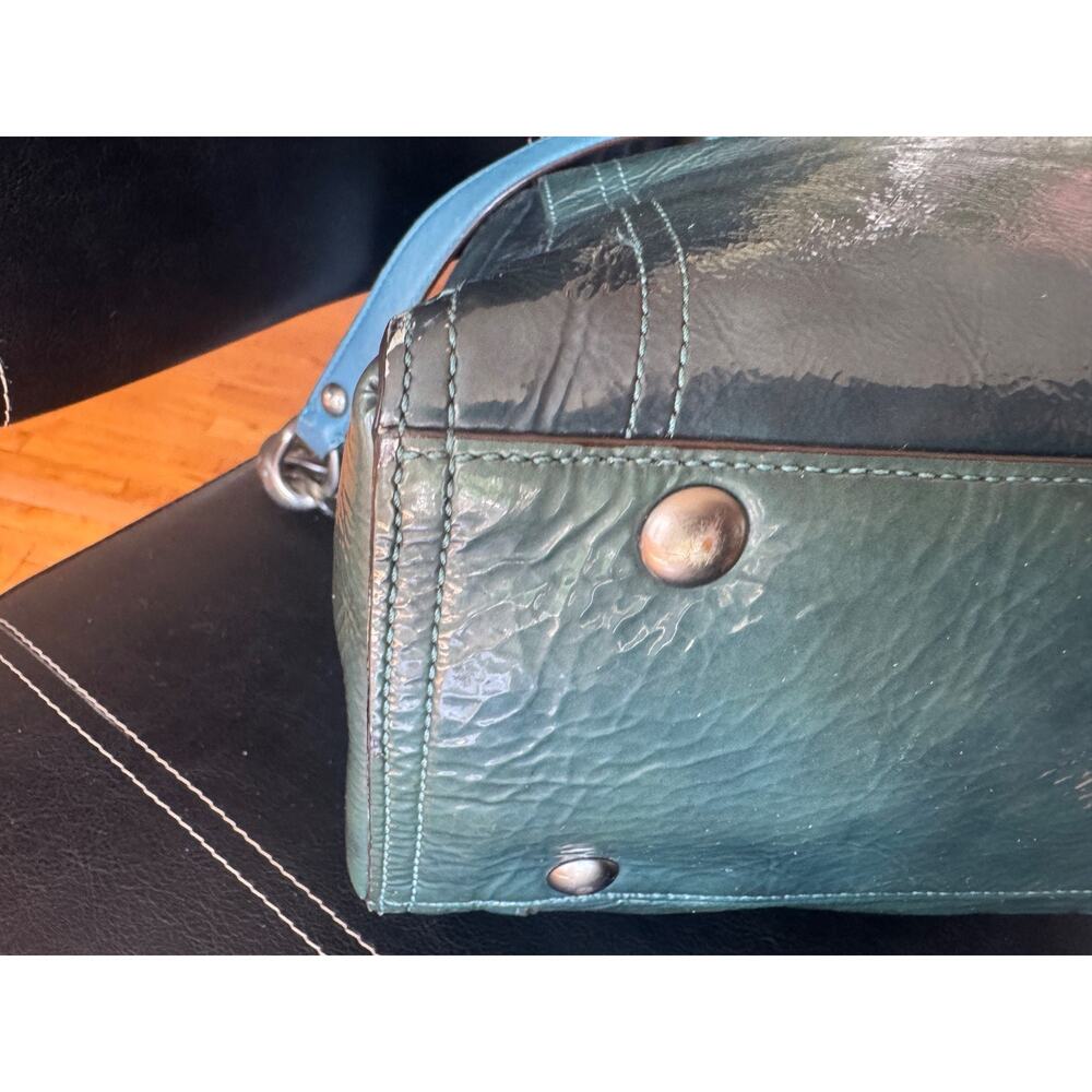 COACH FLAGSHIP Patent Leather ELLA 16394 TEAL (30000 - Picture 9 of 13